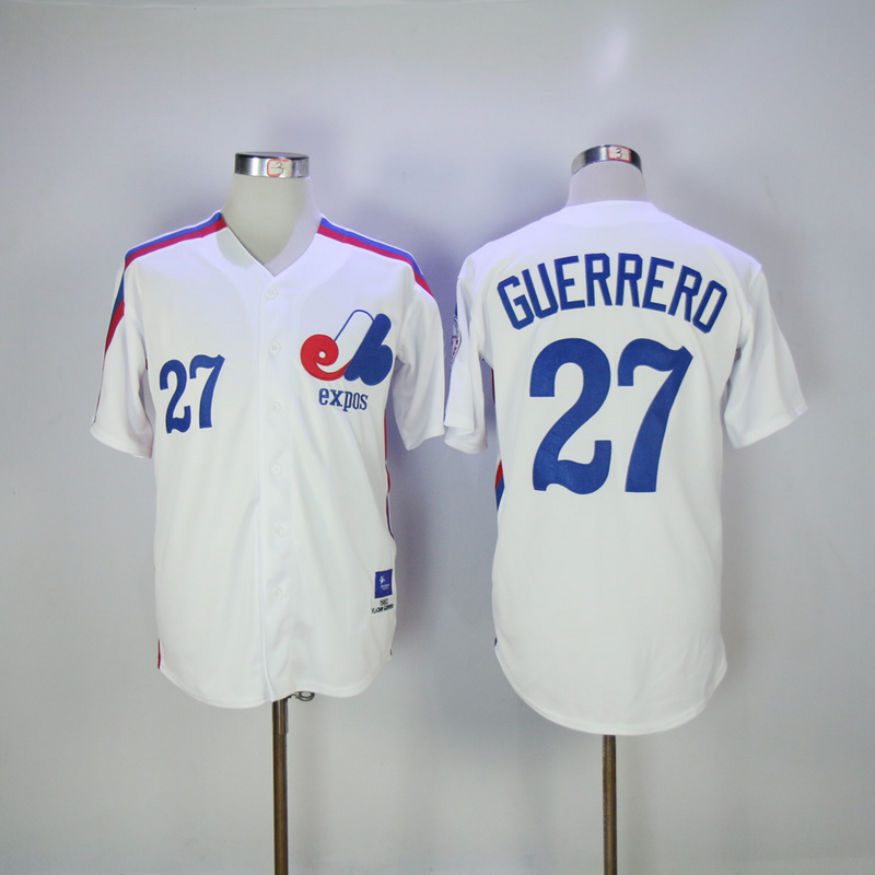 2017 MLB Montreal Expos #27 Guerrero White Throwback Jerseys->new york yankees->MLB Jersey
